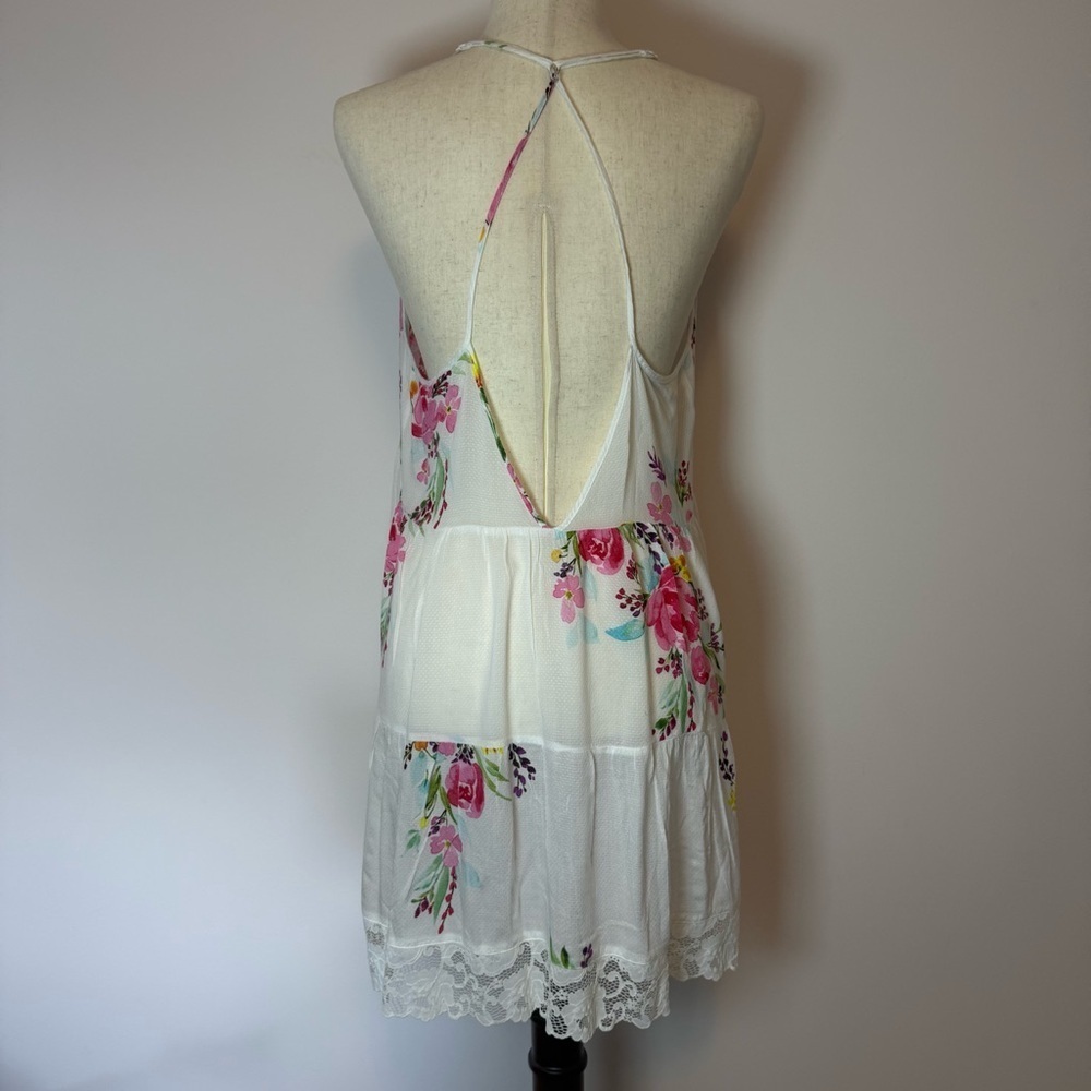 In Bloom by Jonquil Floral Slip Dress with Lace Accents Size L - Picture 3 of 11